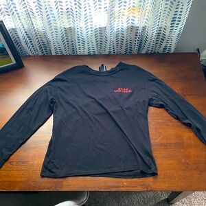 Black “Anti-Social” long sleeve crop top